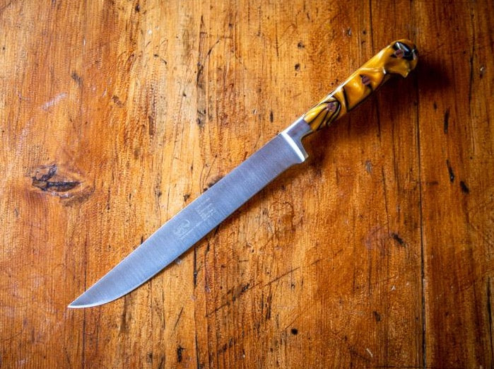 Roast Knife - Riveted Lucite Handle