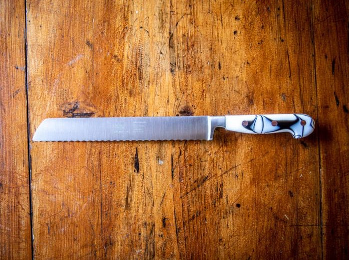 Bread Knife - Riveted Lucite Handle